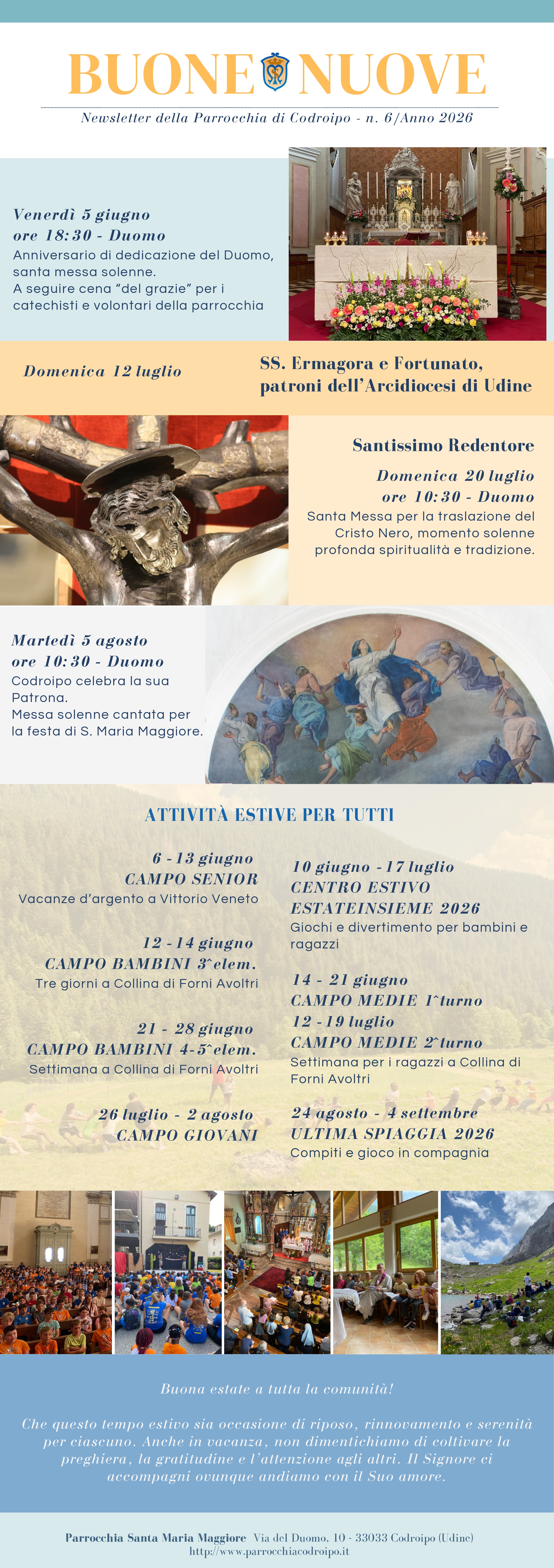 Newsletter mensile della Parrocchia di Codroipo